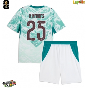 Portugali Nuno Mendes #25 Vieraspaita Lapsille MM-kisat 2026 Lyhythihainen (+ shortsit)